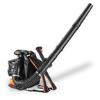 Benzin-Rucksack-Laubbläser FX-LBP165T 65,1 cm³ 334 km/h 102,2 dB mit Tragegurt Rückenpolsterung 50:1