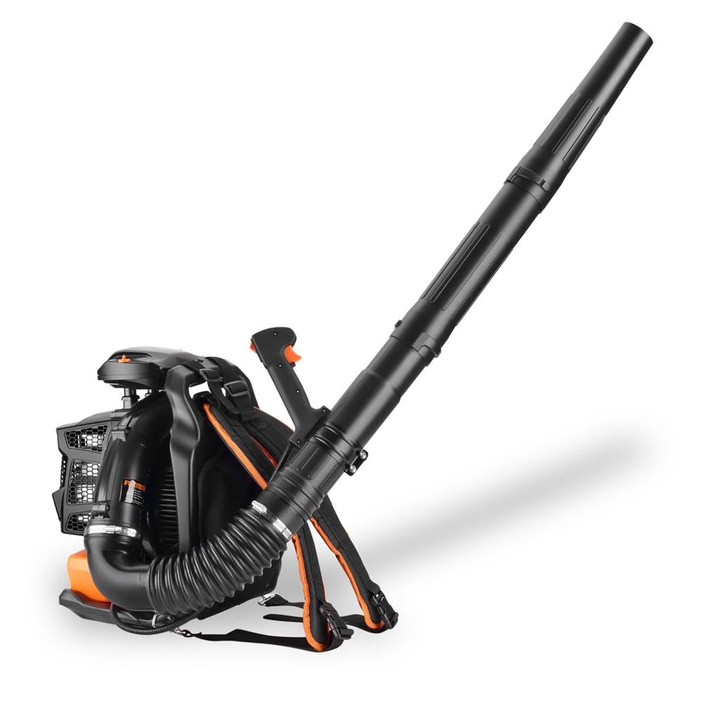 Benzin-Rucksack-Laubbläser FX-LBP165T 65,1 cm³ 334 km/h 102,2 dB mit Tragegurt Rückenpolsterung 50:1