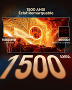 Vidéoprojecteur 4K Smart avec Netflix WiFi 6 Bluetooth HDR10 1500 ANSI FHD 1080P autofocus correction trapèze Home Cinéma