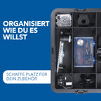 Akku-Multitool 12V 2Ah mit 2 Akkus, 5 Aufsätzen und 65 Zubehören in Dremel Box zum Schneiden, Gravieren, Schleifen und Polieren