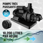Pompe de filtration à sable piscine 10,2 m³/h auto-amorçante avec réservoir 25 L vanne 7 voies raccords 32 38 mm