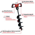 Akku-Erdbohrer GP-EA 18/150 Li BL Solo mit Brushless-Motor und Metallrahmen, ohne Akku und Ladegerät