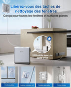 Robot nettoyeur de vitres WINBOT W2 Pro Omni WG851-11 avec station multifonction pulvérisation triple buse et système de protection 12 niveaux