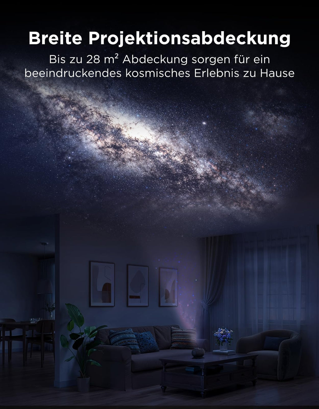 Sternenhimmel-Projektor Planetarium Galaxy mit 8 Filmdiscs, 4-Megapixel-HD-Objektiv und App-Steuerung
