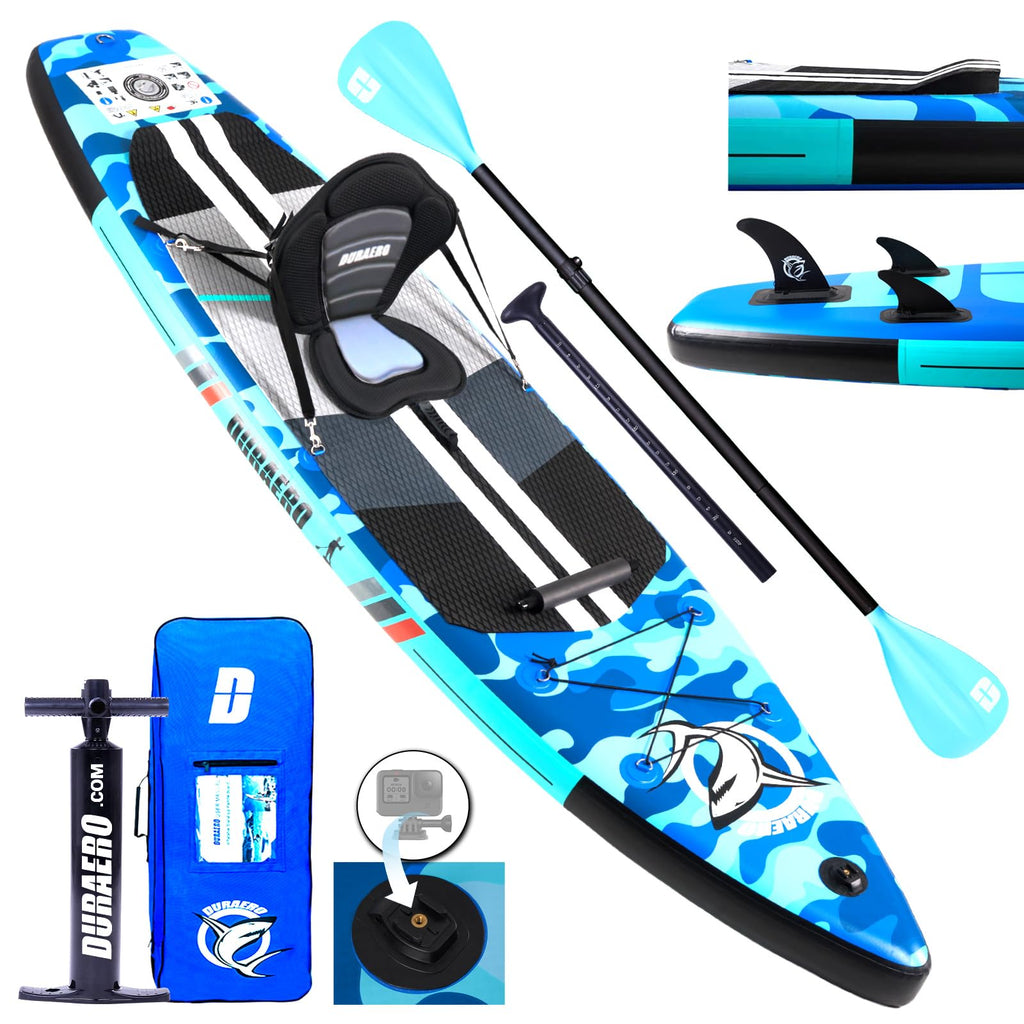 Planche SUP gonflable 330 x 76 x 15 cm avec siège kayak pagaie réglable 3 ailerons support caméra charge 150 kg