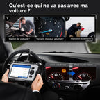 Valise diagnostic auto AD500 OBD2 4 systèmes moteur ABS SRS transmission écran 5 pouces réinitialisation service