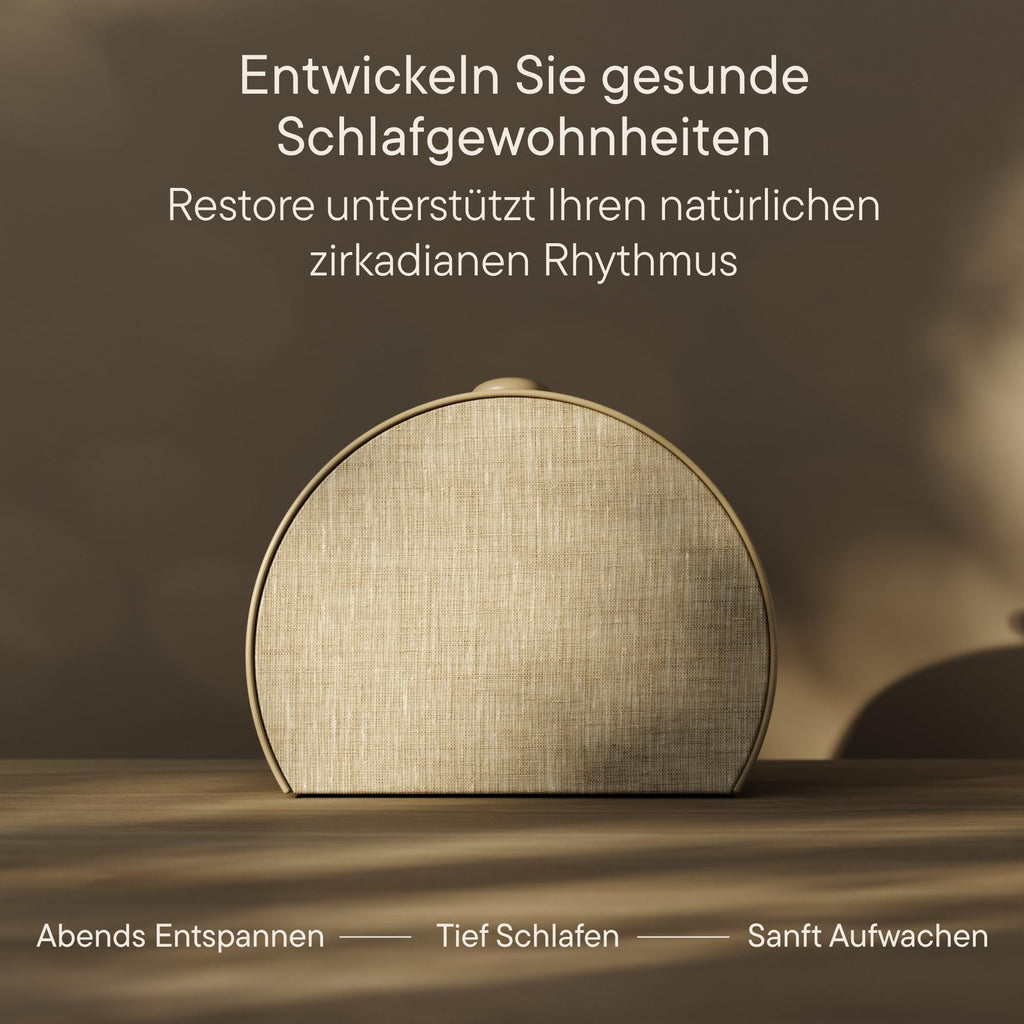 Sonnenaufgangswecker Soundmaschine Restore 3 smartes Licht über 80 Schlafklänge Bluetooth dimmbares Display Sonnenaufgangssimulation Weiß