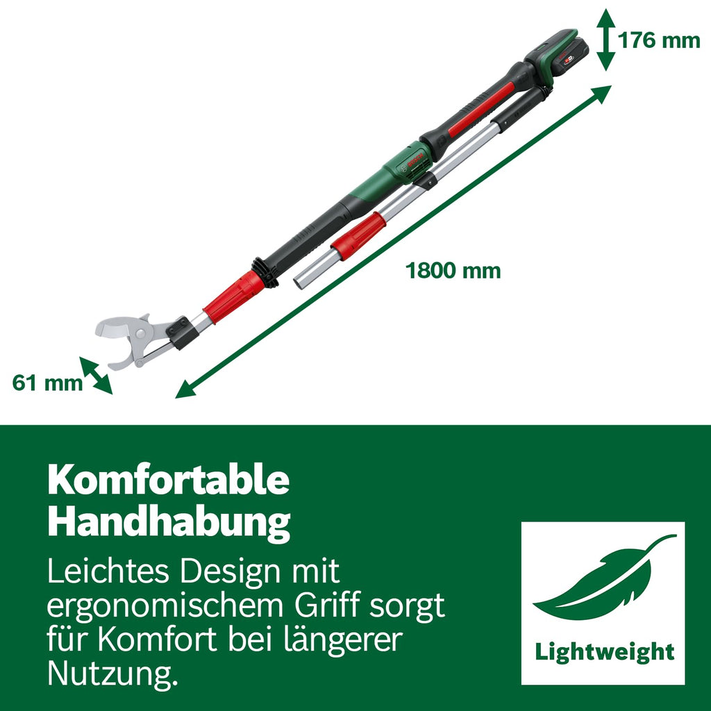 Akku-Gartenschere AdvancedPrune 18V-45 für Äste bis 45 mm, mit Verlängerungsstange, ohne Akku und Ladegerät