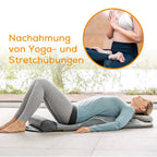 Yoga- und Stretchmatte MG 280 mit Luftdruck- und Vibrationsmassage, 7 Luftkammern, 4 Programme, Wärmefunktion, faltbar, grau