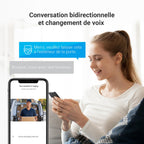 Visiophone connecté WiFi CP5 écran tactile 7 pouces installation 2 fils 1080p audio bidirectionnel vision nocturne