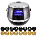 Cuiseur à riz intelligent Sakura 1,5L avec bol céramique 8 tasses logique floue avancée 6 fonctions de cuisson