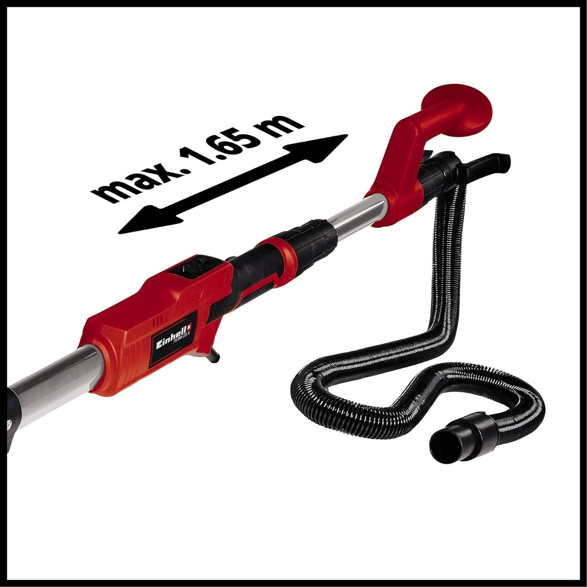 Trockenbauschleifer TE-DW 225 X mit 750 W, 225 mm Schleifscheibe und Teleskop-Stiel bis 165 cm, inkl. Schleifscheiben und Gittergewebe im Koffer