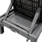 Bain de soleil jardin pliable dossier réglable en résine imitation rotin avec coussin lot de 2 dimensions 186 x 60 x 29 cm