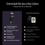 Blutdruckmessarmband mit Photosensor 24/7 Blutdrucküberwachung App-Analyse IP68 15 Tage Akkulaufzeit inklusive 12 Monate Abo