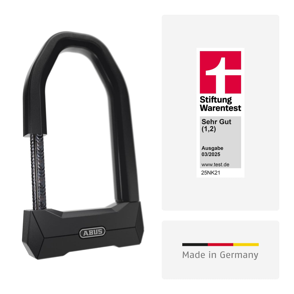 Fahrrad Bügelschloss Granit Super Extreme 2500/165HB230 20 mm Vierkantbügel Sicherheitslevel 15 mit 2 Schlüsseln