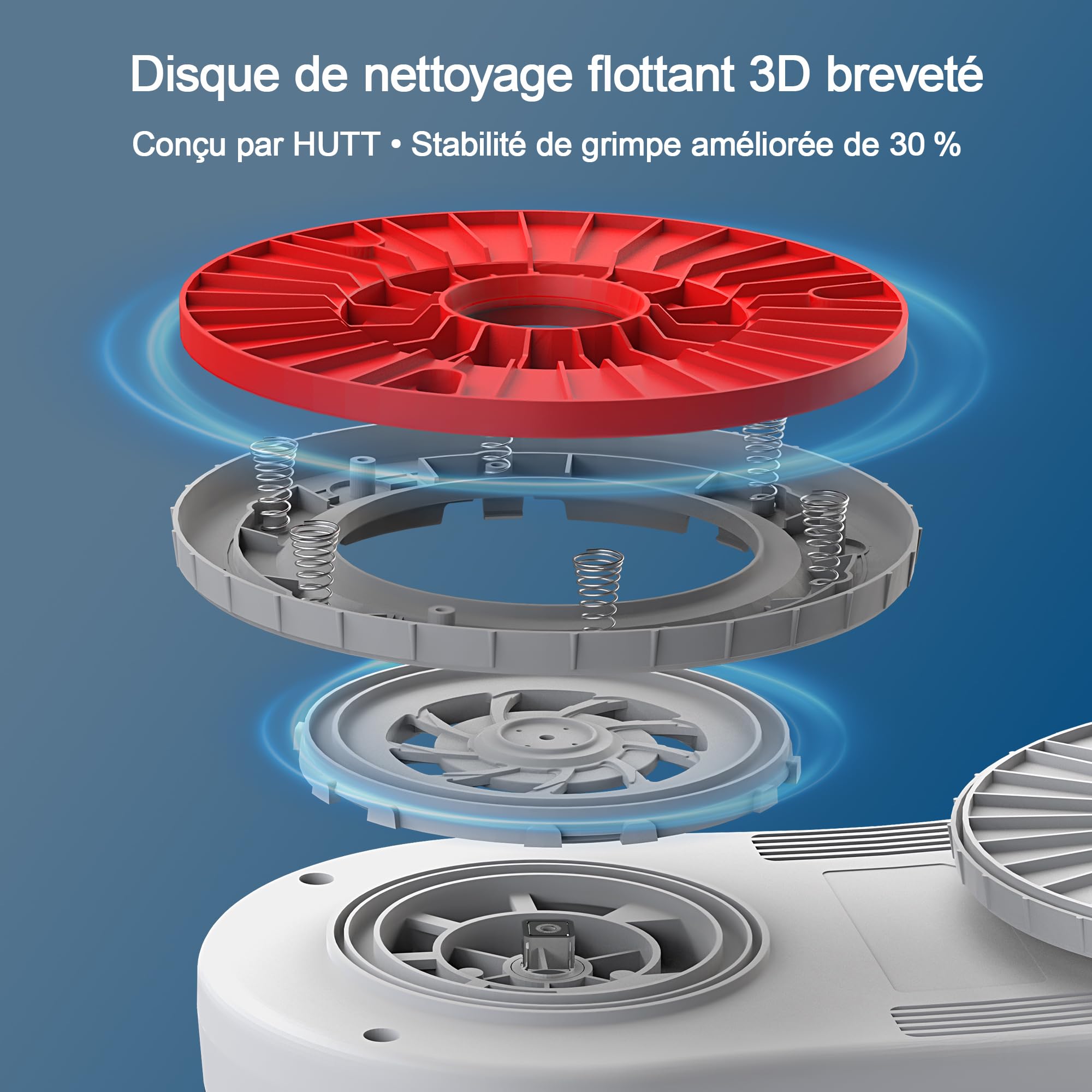 Robot nettoyeur de vitres S55 Pro avec aspiration 6500Pa navigation SLAM 4.0 pulvérisation HydroJet réservoir 80ml