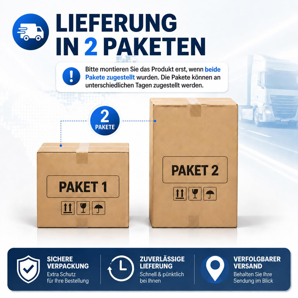Paketbox mit Briefkasten und Paketfach 112 x 50 x 39 cm 85 L abschließbar aus verzinktem Stahl mit 4 Schlüsseln Anthrazit