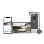 Visiophone connecté WiFi CP5 écran tactile 7 pouces installation 2 fils 1080p audio bidirectionnel vision nocturne