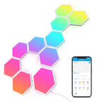 LED Hexagon Wandpaneele RGBIC Gaming Wandleuchten App-Steuerung Musik-Synchronisation Szenenmodi Timer und Sprachsteuerung