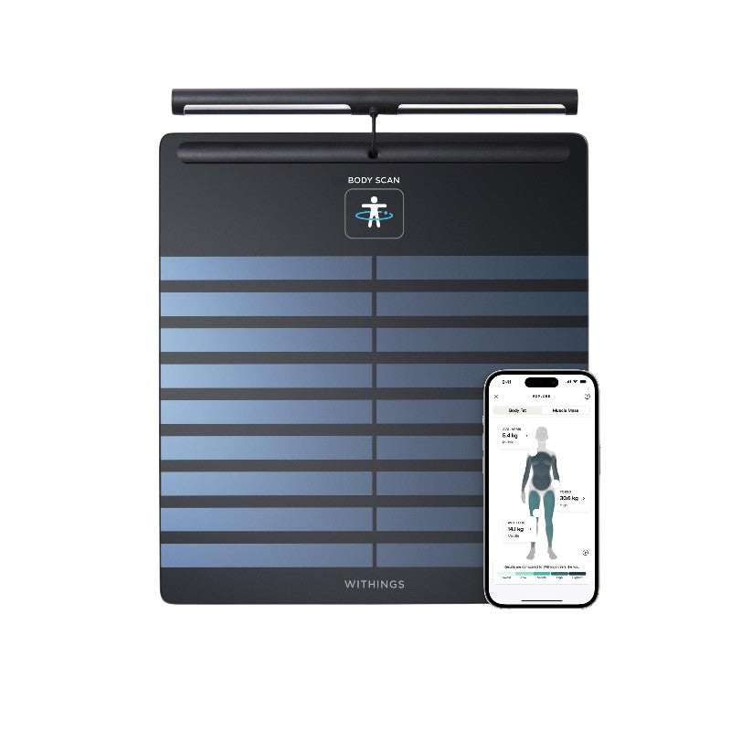 Balance connectée Body Scan BIA segmentaire ECG 6 dérivations WiFi Bluetooth analyse corporelle