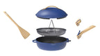 Poêle multifonction 8 en 1 FAB28 avec revêtement antiadhésif 28 cm poignées amovibles panier vapeur friture compatible induction