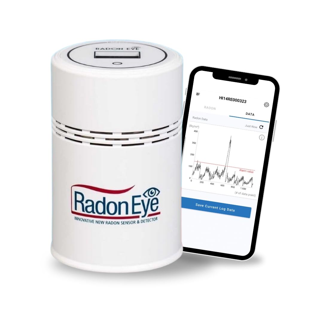 Digitales Radonmessgerät RadonEye RD200 für Zuhause, Keller und Arbeitsplatz mit Echtzeitmessung, App und Langzeitmessung