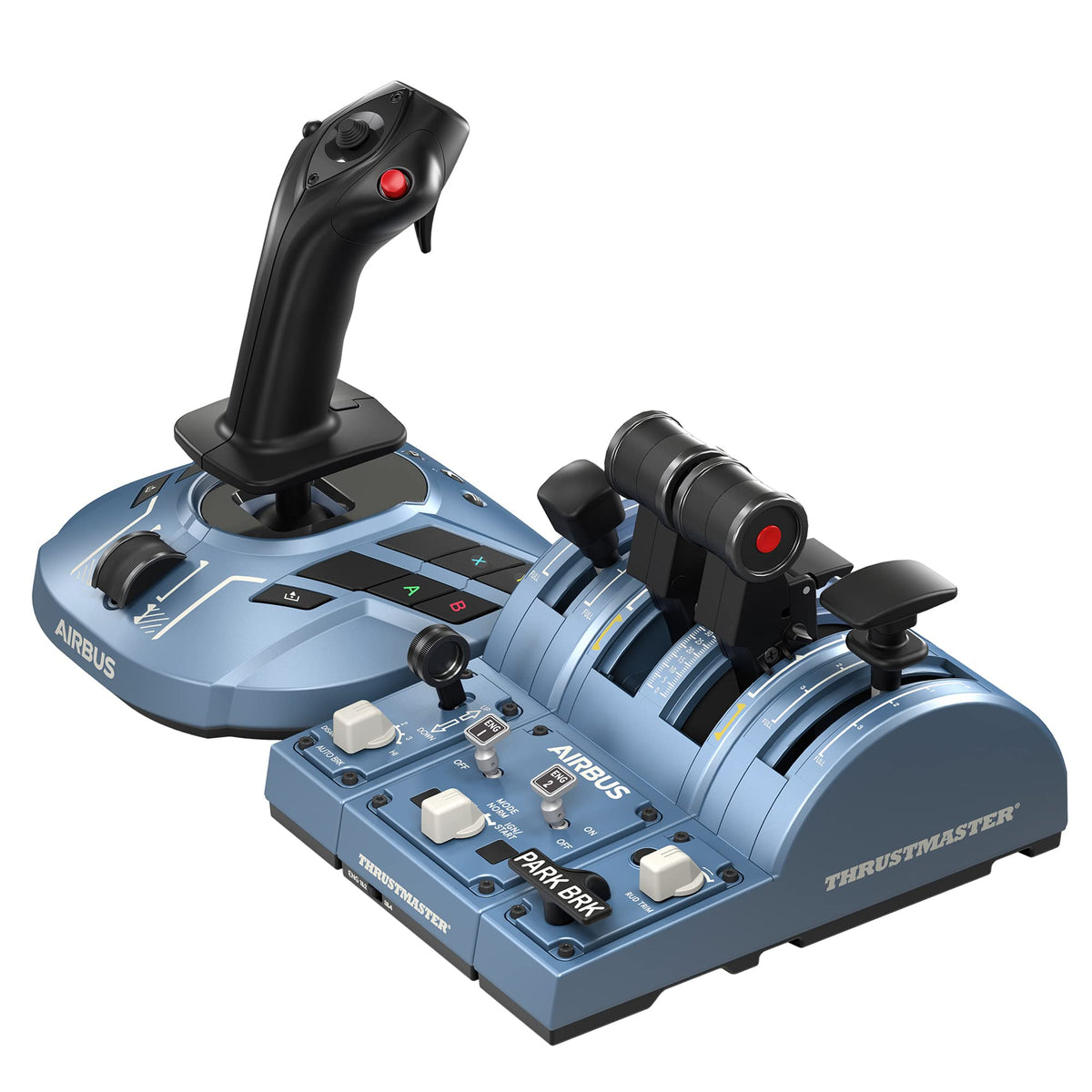 Flugsimulator-Set Xbox PC A320 Sidestick Schubhebel-Quadrant 1:1-Replik mit H.E.A.R.T-Magnetsensoren