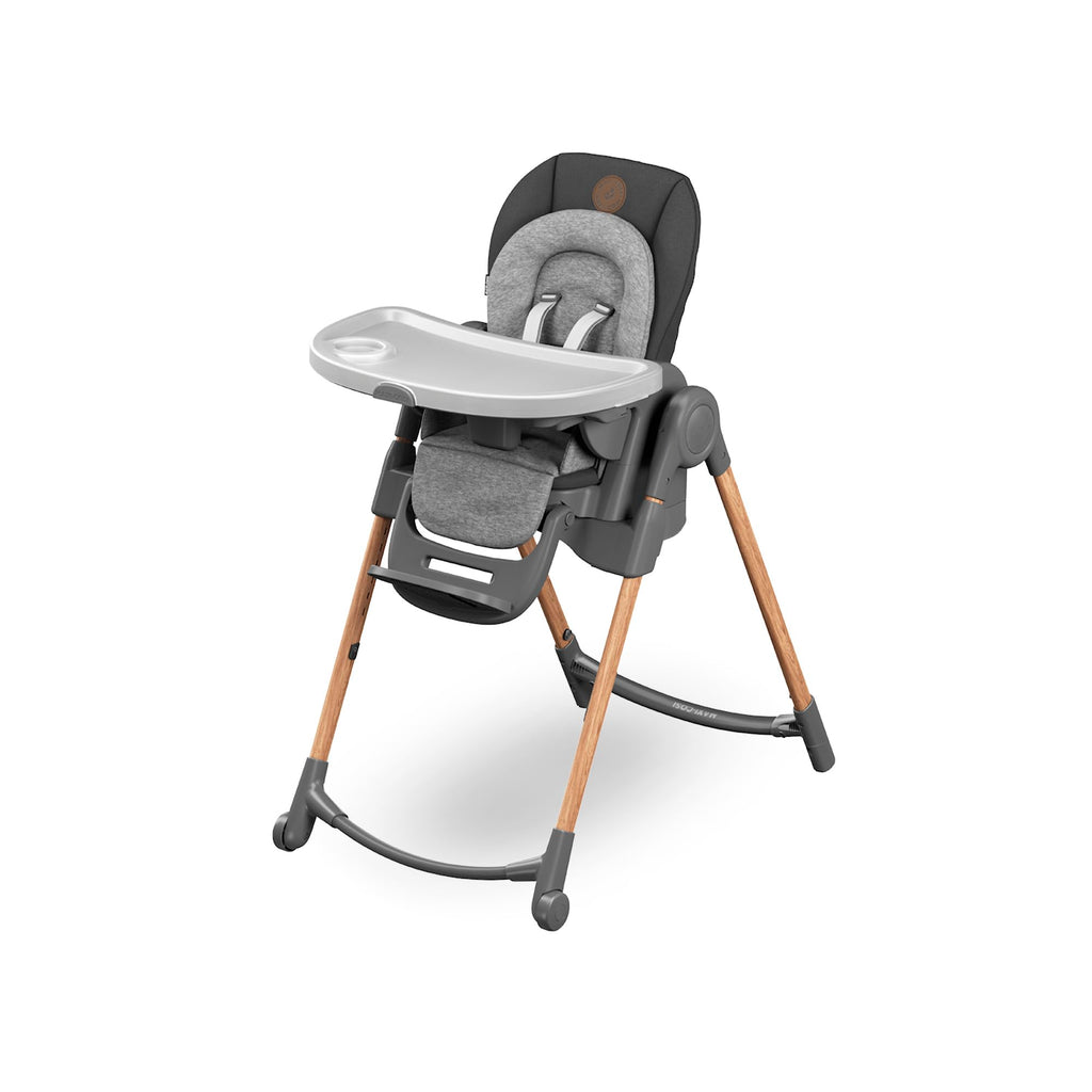 Chaise haute bébé évolutive Minla 2713750110 réglable 9 hauteurs 5 inclinaisons pliable jusqu'à 60 kg Essential Graphite