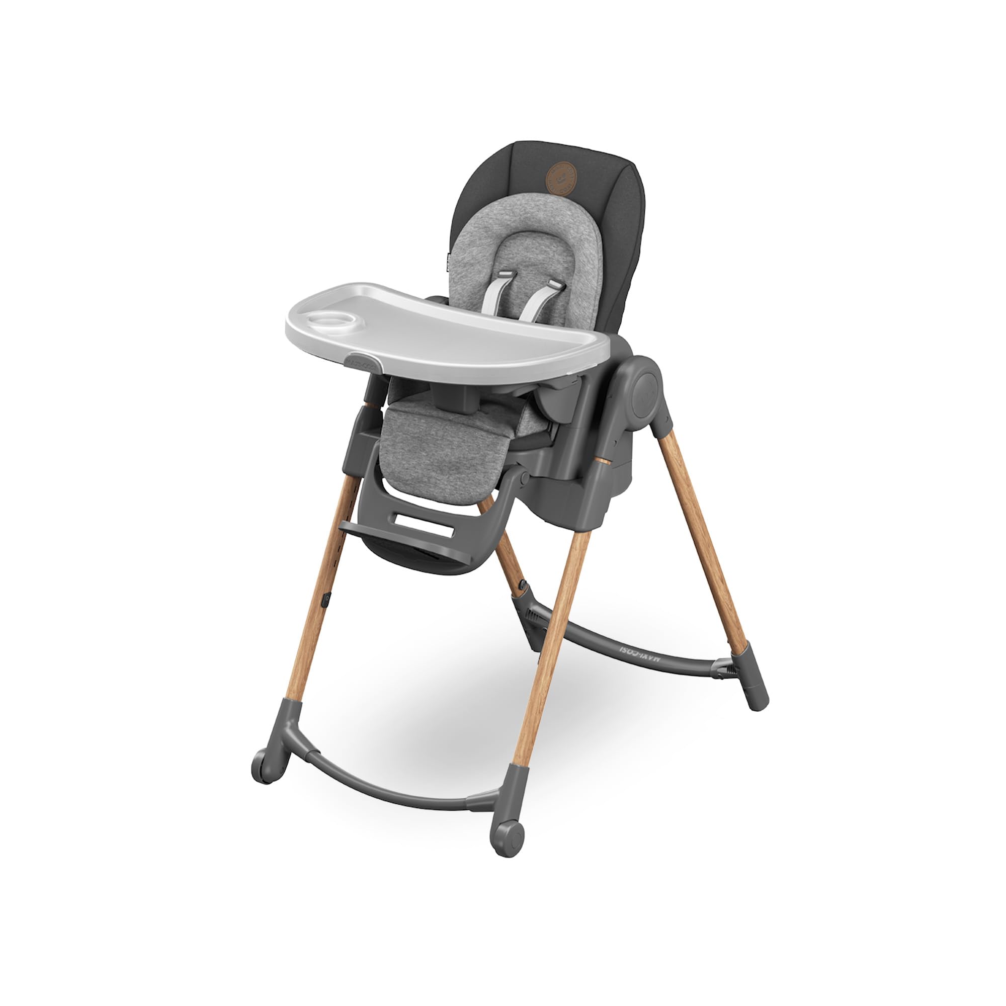 Chaise haute bébé évolutive Minla 2713750110 réglable 9 hauteurs 5 inclinaisons pliable jusqu'à 60 kg Essential Graphite