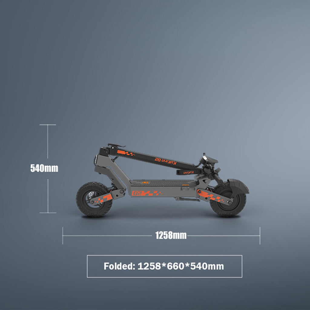 Trottinette électrique adulte G2 batterie 48V 15,6Ah autonomie 55 km pneus tubeless 10 pouces double suspension pliable