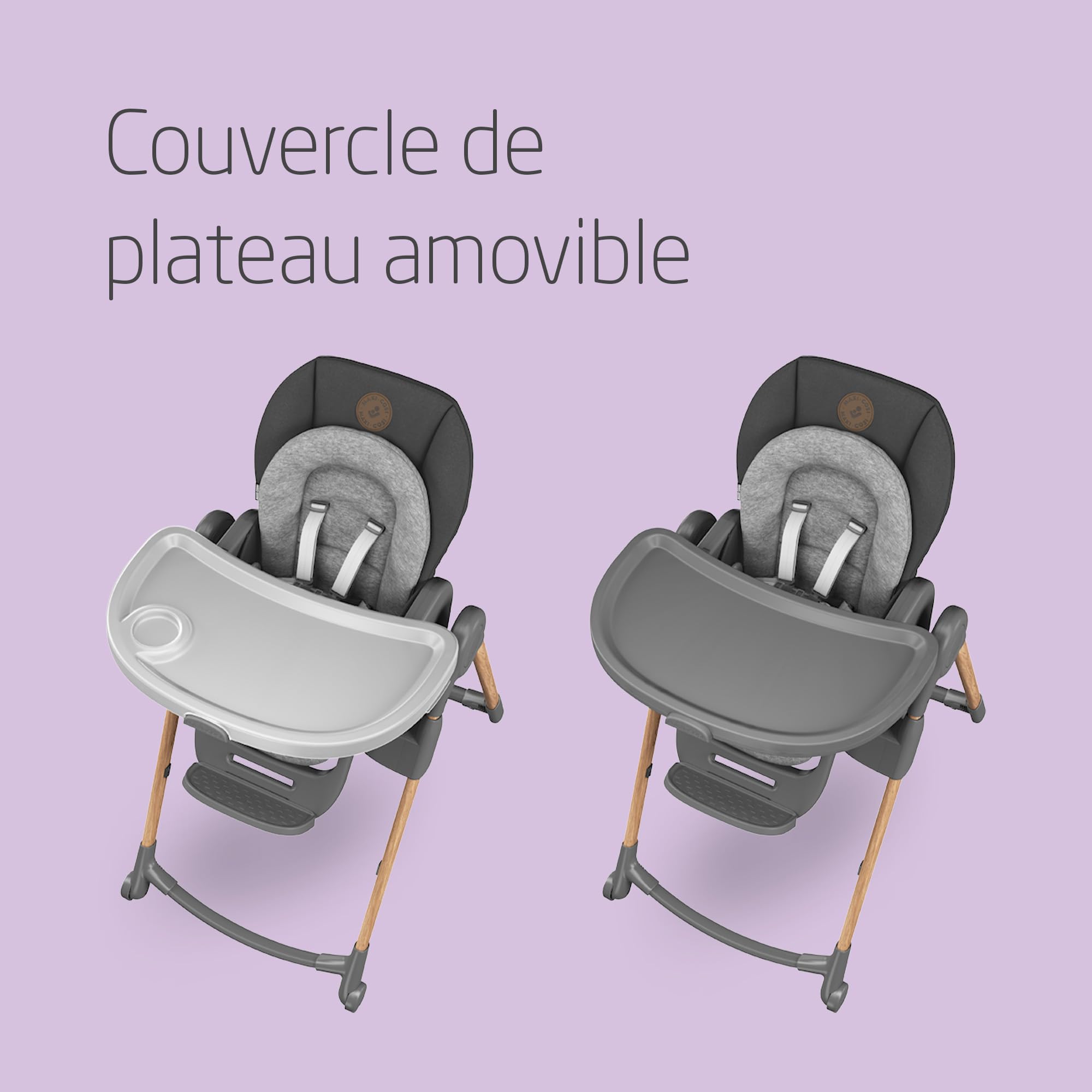 Chaise haute bébé évolutive Minla 2713750110 réglable 9 hauteurs 5 inclinaisons pliable jusqu'à 60 kg Essential Graphite