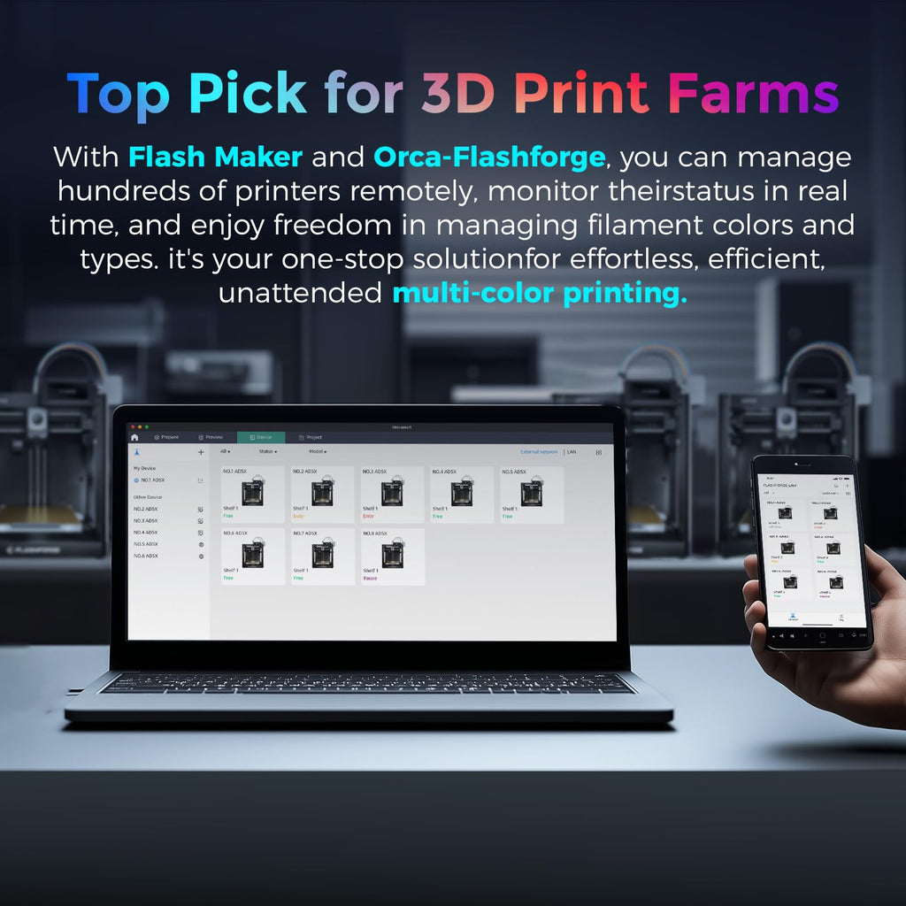 Imprimante 3D Adventurer 5X AD5X impression multicolore nivellement automatique vitesse 600 mm/s volume 220x220x220 mm