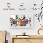 Digitaler Wandkalender 15,6 Zoll FHD Familienplaner mit 32GB Speicher und Wandhalterung, Touchscreen Tischkalender