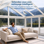 Robot nettoyeur de vitres S55 Pro avec aspiration 6500Pa navigation SLAM 4.0 pulvérisation HydroJet réservoir 80ml