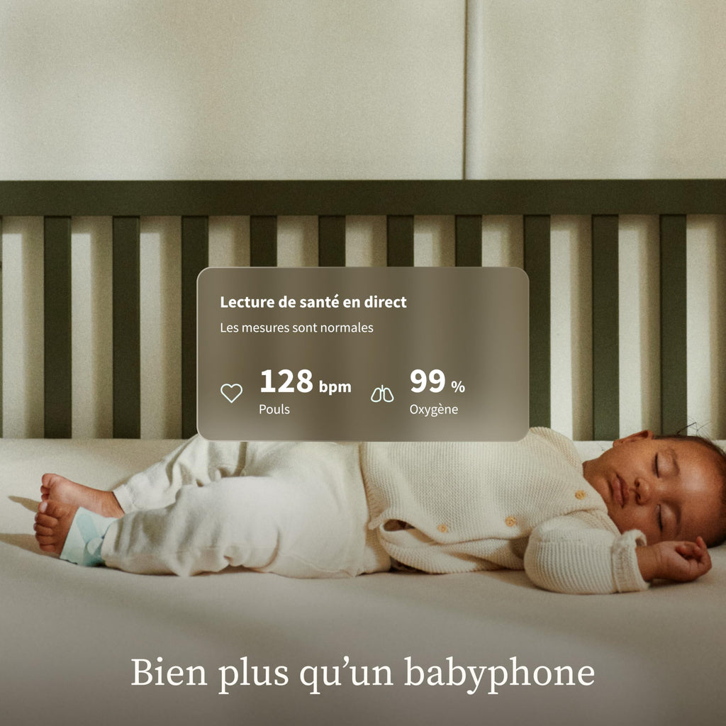 Moniteur bébé intelligent Dream Sock suivi fréquence cardiaque oxygène sommeil en temps réel WiFi Bluetooth rose