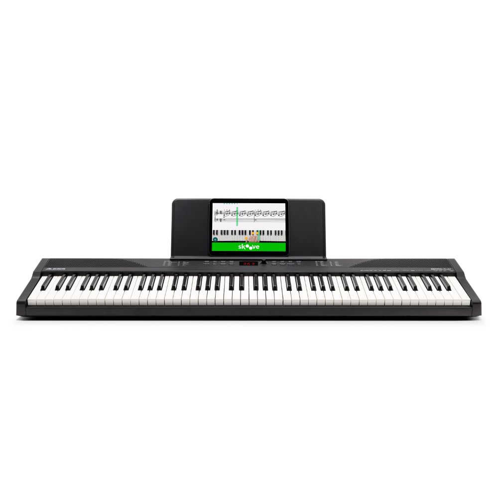 88-Tasten Keyboard Piano für Anfänger mit Ständer, Sustain-Pedal, Kopfhörer und Tragetasche