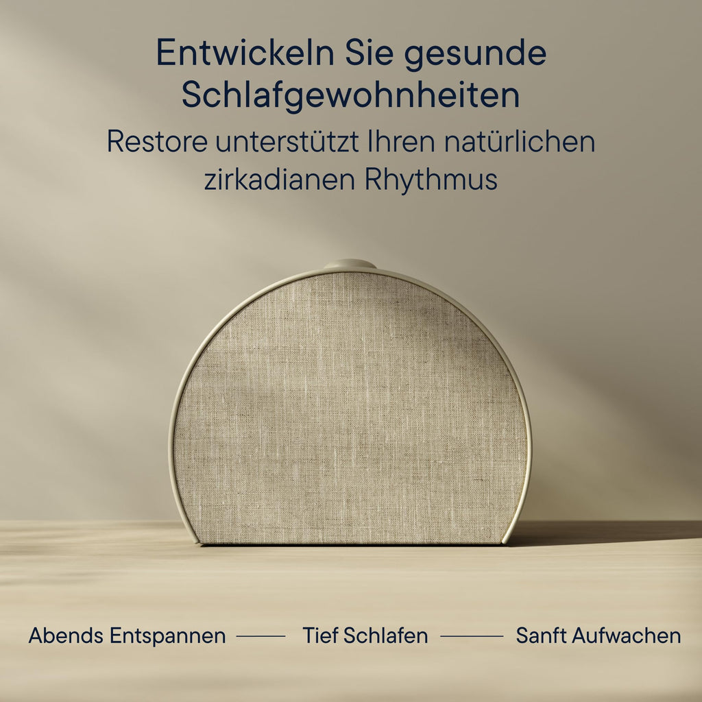 Sonnenaufgangswecker Soundmaschine Restore 3 smartes Licht über 80 Schlafklänge Bluetooth dimmbares Display Sonnenaufgangssimulation Weiß