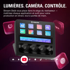 Console de mixage Stream Deck Plus avec touches LCD ruban tactile et connexion USB-C pour production audio vidéo Mac PC