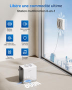 Robot nettoyeur de vitres WINBOT W2 Pro Omni WG851-11 avec station multifonction pulvérisation triple buse et système de protection 12 niveaux