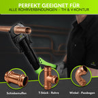 Hydraulische Rohrpresszange TH- und V-Kontur Kupfer Alu-Verbund- und Edelstahlrohre inklusive Rohrschneider Entgrater und Pressbacken