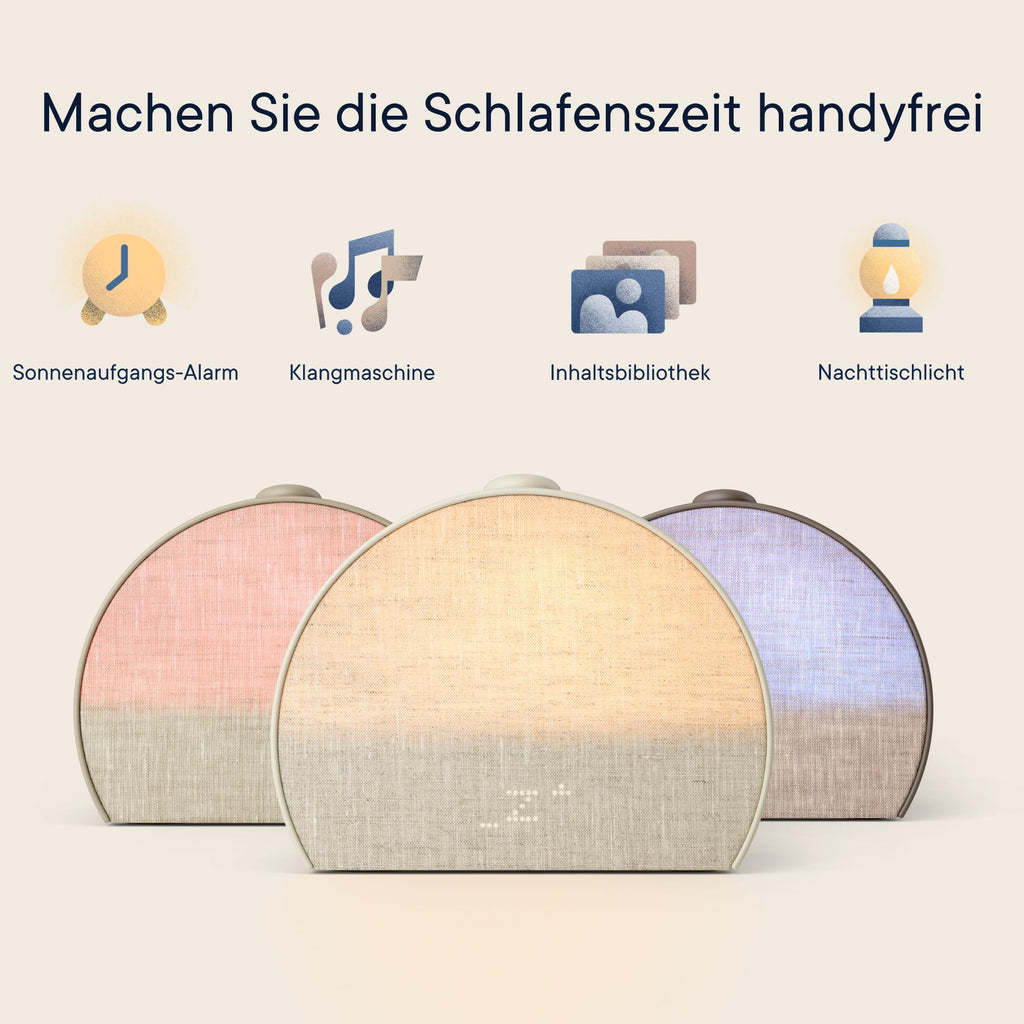 Sonnenaufgangswecker Soundmaschine Restore 3 smartes Licht über 80 Schlafklänge Bluetooth dimmbares Display Sonnenaufgangssimulation Weiß
