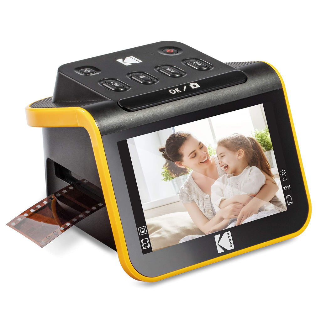 Film- und Diascanner mit 5-Zoll-LCD, 22 Megapixel, für Negative und Dias, inkl. Adapter und Kabel