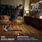 Hyperextension Rückentrainer für Zuhause, klappbar BRT150 mit 6-fach verstellbarer Polsterschiene und 130 kg Belastbarkeit