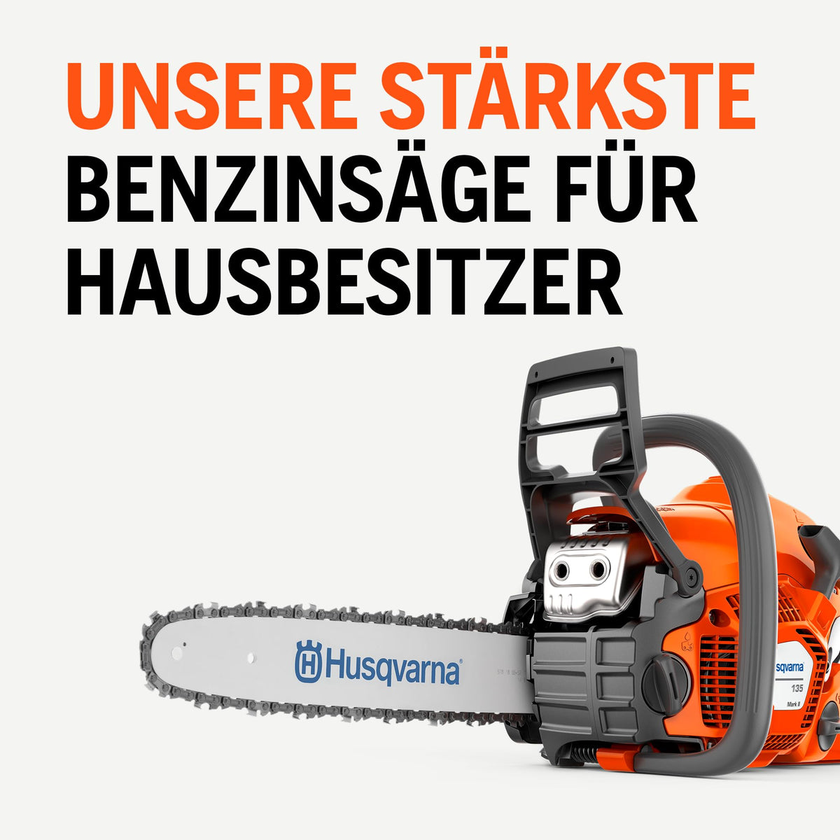 Benzin-Kettensäge 135 Mark II 1,6 kW mit 36 cm Schwert X-Torq Motor LowVib Smart Start und Air Injection