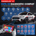 Valise diagnostic auto K7 OBD II écran 7 pouces codage ECU fonctions bidirectionnelles 31 services diagnostic tous systèmes