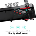 Tapis de course pliable CS-WP9 vitesse 12 km/h écran LED Bluetooth support tablette capacité 120 kg