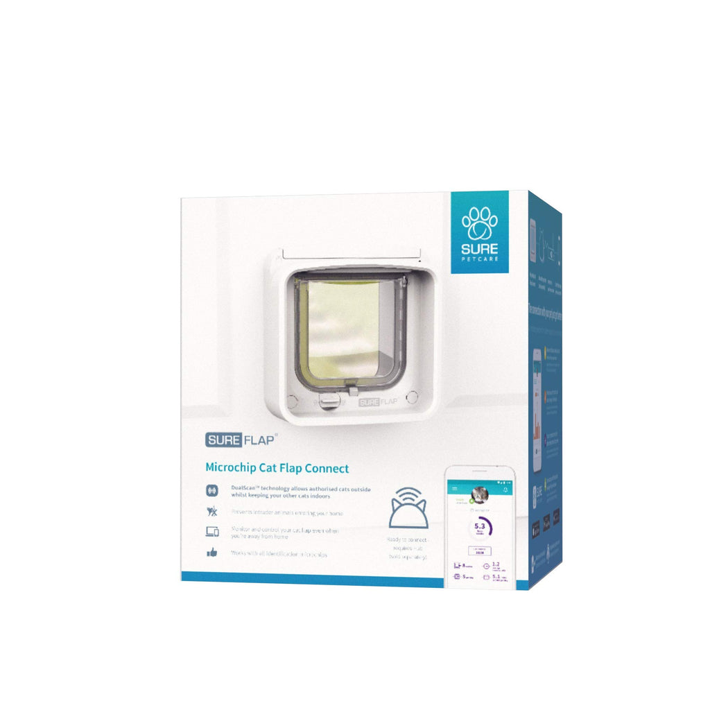 Chatière électronique pour chat avec micropuce RFID DualScan contrôle par application ouverture sélective taille 22 x 22 cm