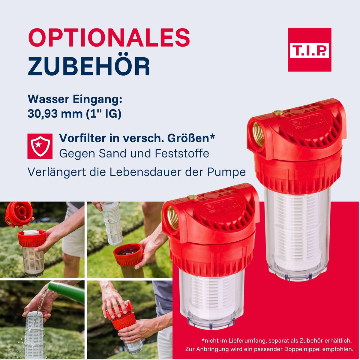 Hauswasserwerk 1200 W 4350 l/h 5 bar mit 22 L Edelstahl-Druckkessel 50 m Förderhöhe 230 V
