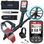 Metalldetektor FINDX PRO mit 28 cm Suchspule, vollständig wasserdicht bis 5 m, 4 Suchmodi, Pinpoint, USB wiederaufladbar, mit Kopfhörern und