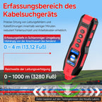 Kabelsuchgerät mit Digitalmultimeter, 8-stufiger Empfindlichkeit, für Wand- und Erdkabel sowie Sicherungs- und Bewässerungsleitungen